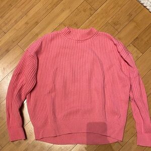 & Other Stories Bubblegum Pink Ribbed Sweater